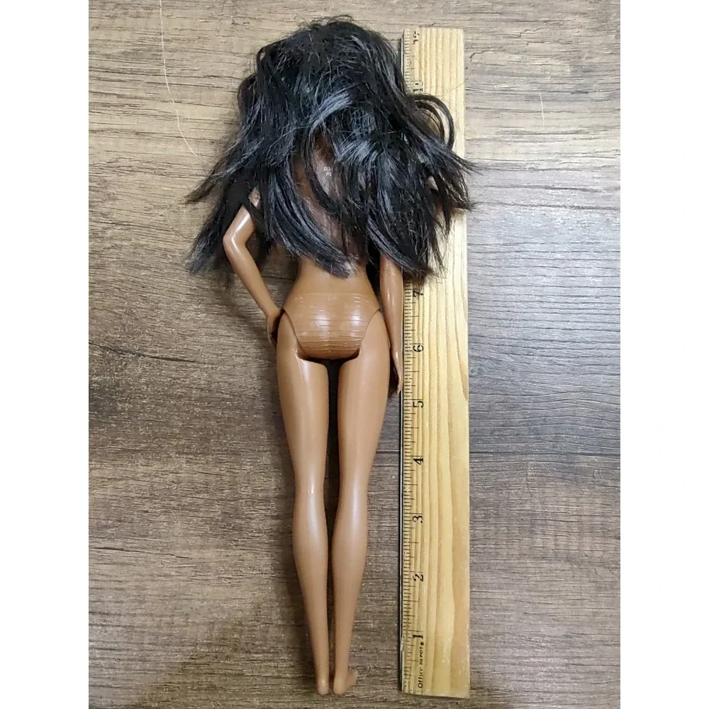 Barbie Careers Teacher Doll Black Hair Straight Bangs Flat Feet AA Nude D45